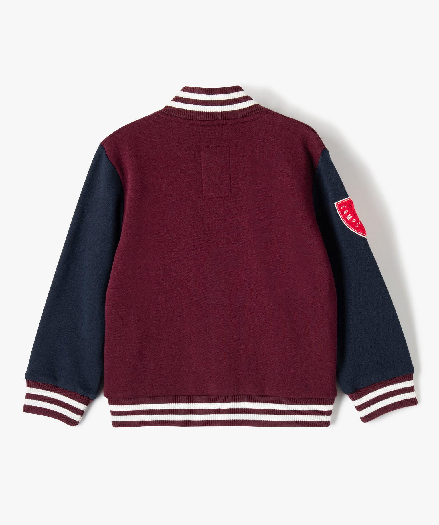 Sweat molletonné avec manches contrastantes Garçon - Camps... rouge fonce | GEMO