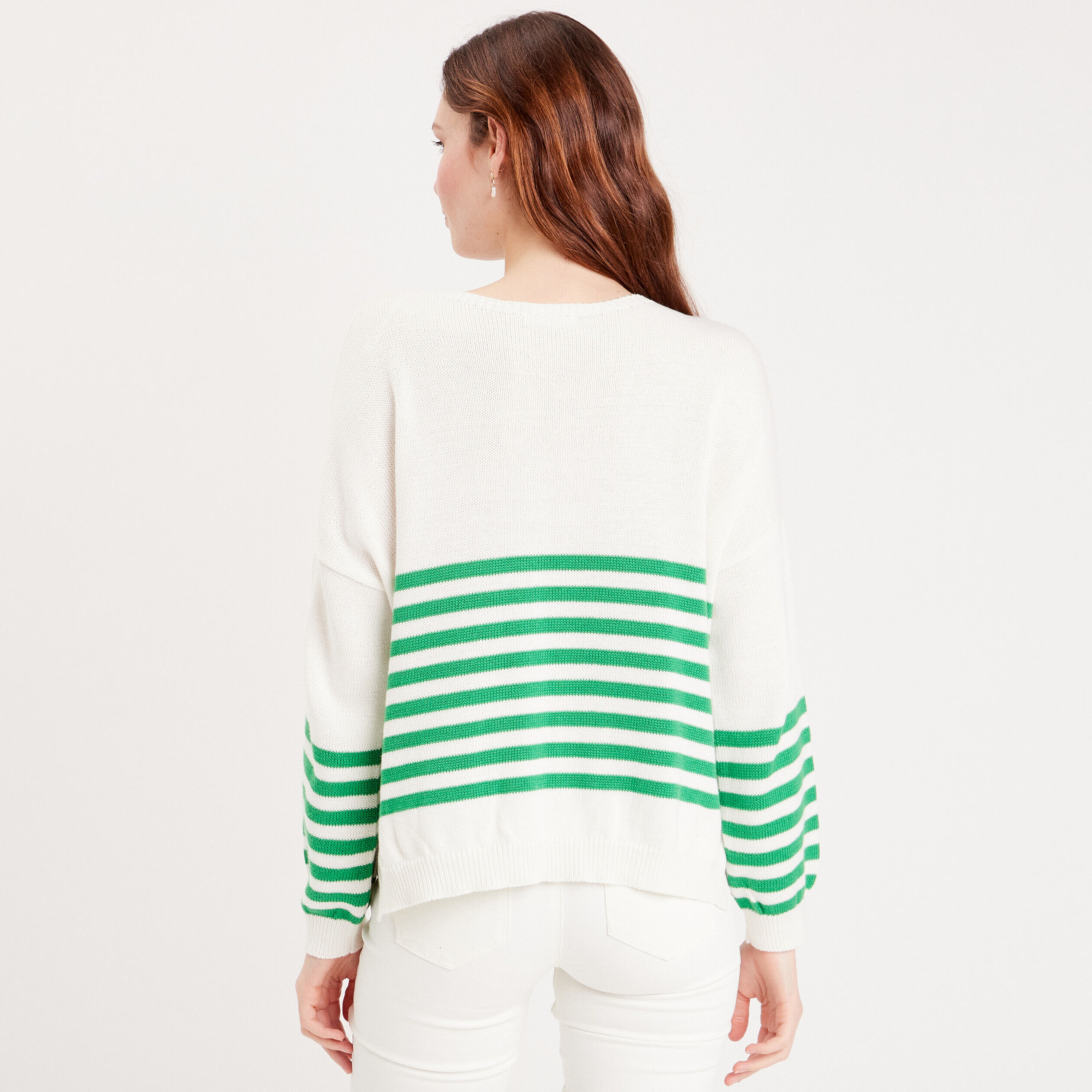 Pull manches longues vert femme | Cache Cache