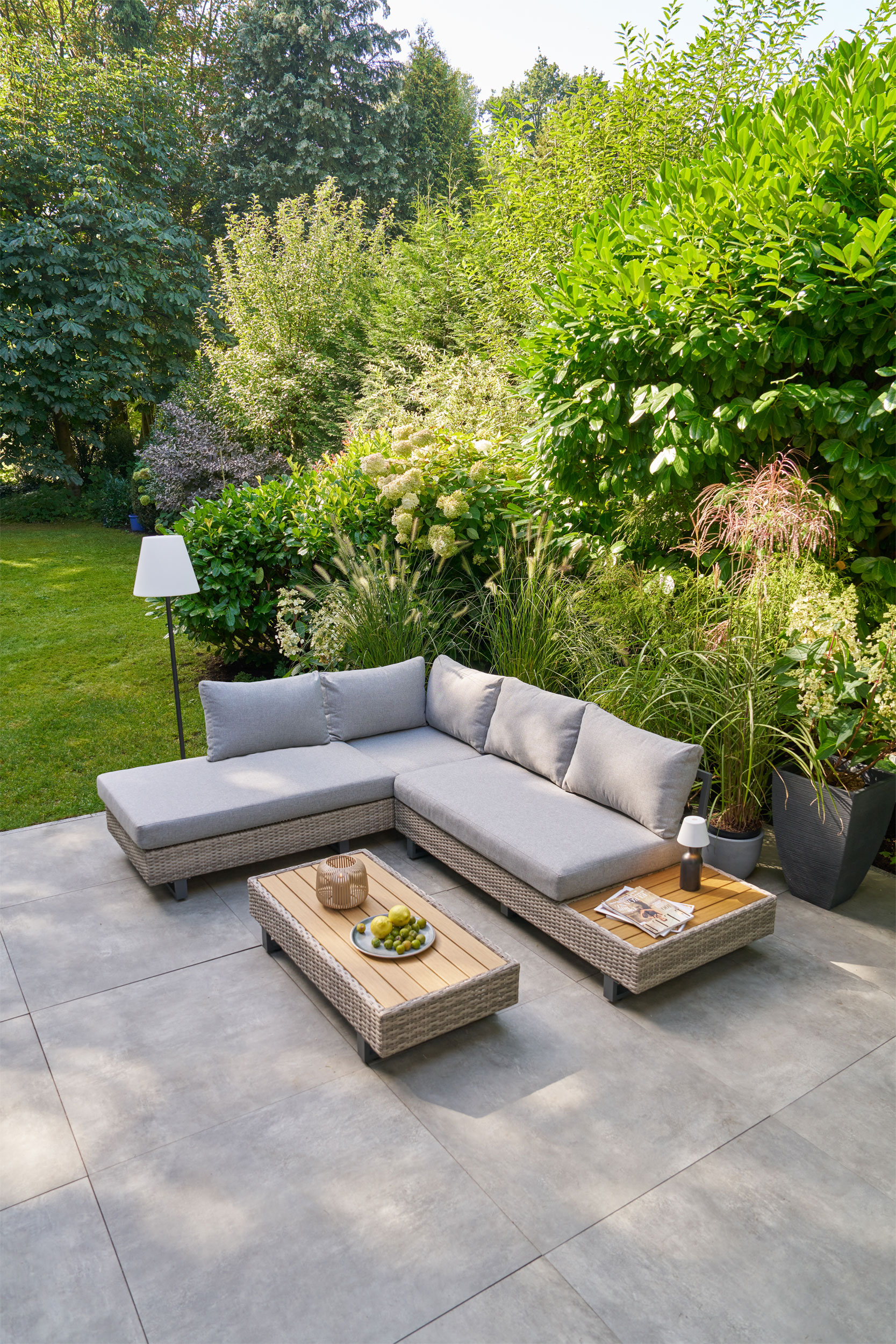OUTDOORGartenlounge-Set 3 tlg. Alu