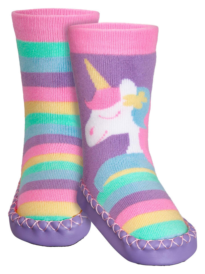 Playshoes Hüttenschuh Einhorn in Multicolor günstig kaufen