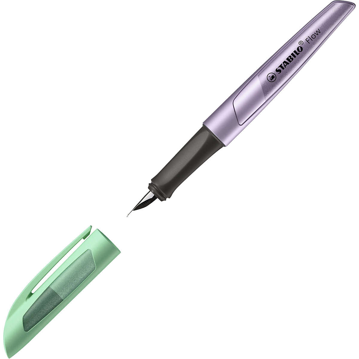 Füllhalter Flow COSMETIC M-Feder metallic lila/grün, inkl. Patrone