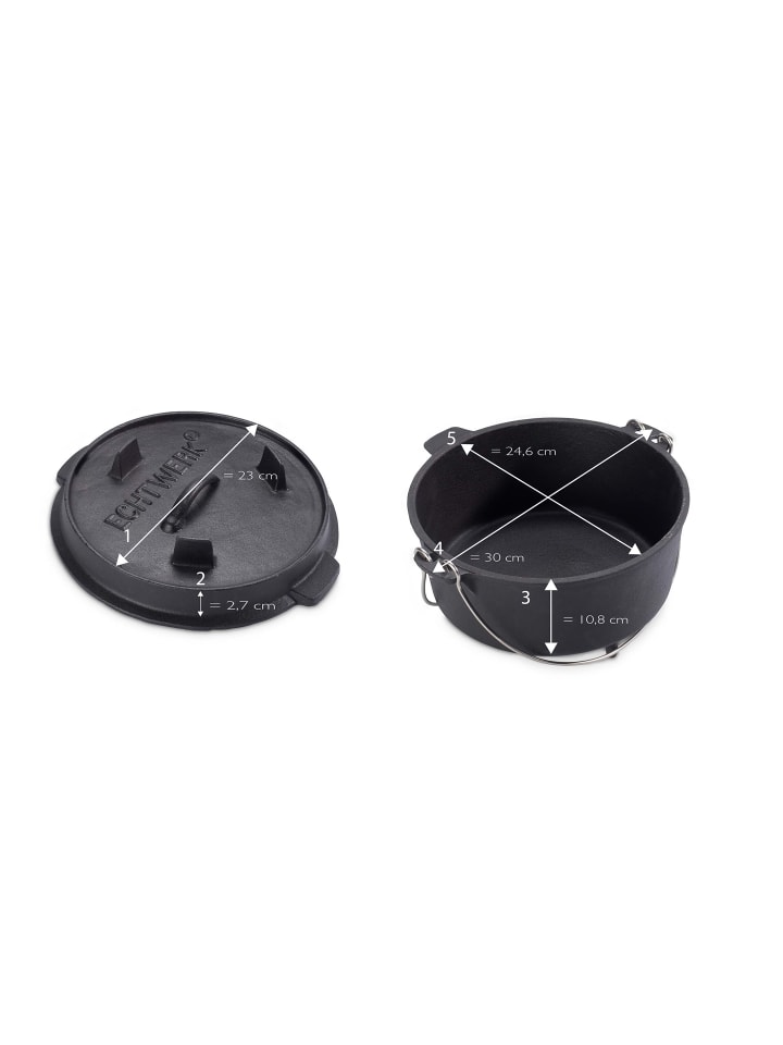 Echtwerk Gusseiserner Dutch Oven klein 4.9 l in Schwarz günstig kaufen onesize