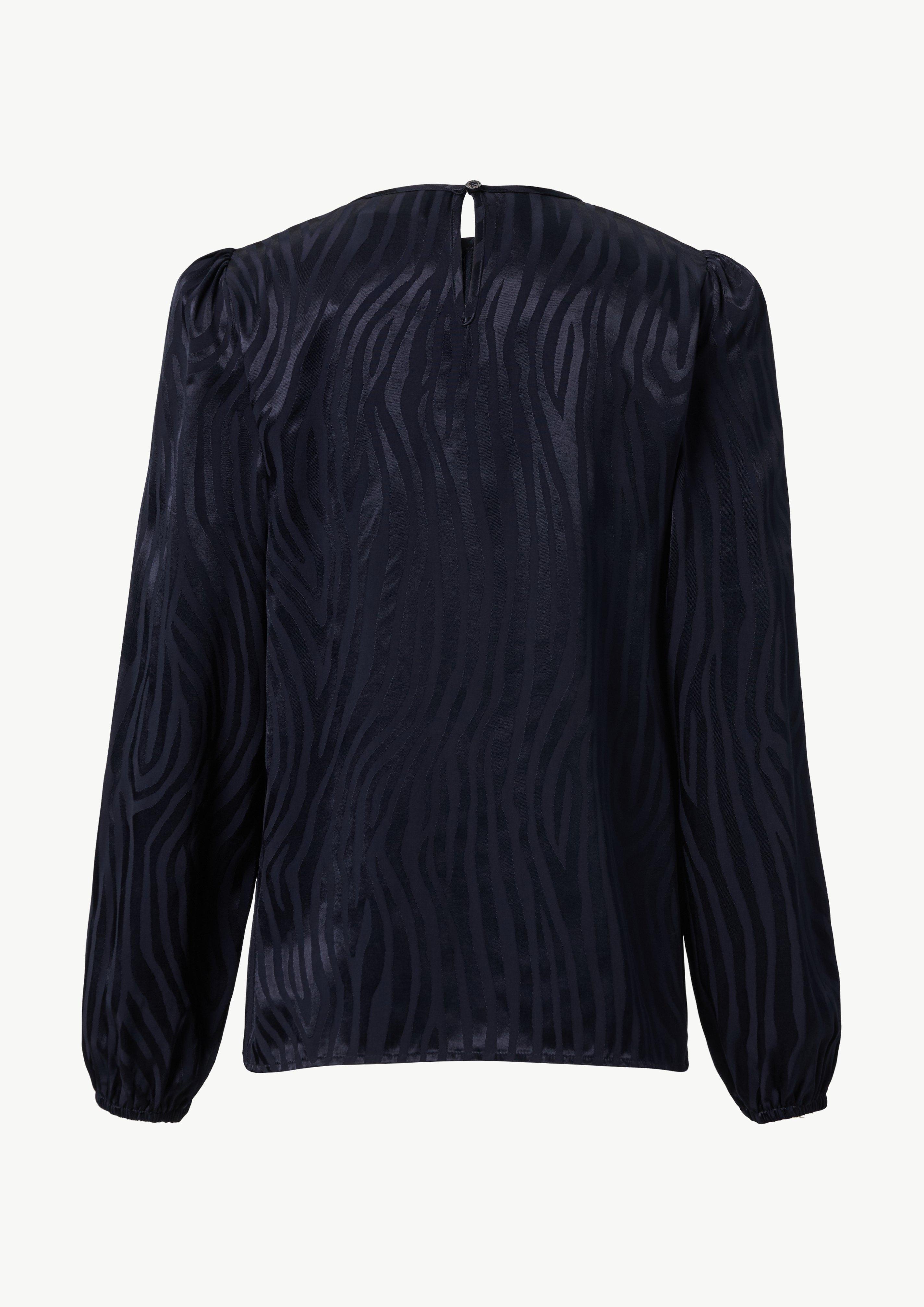 Blusenshirt aus Viskose - tiefblau