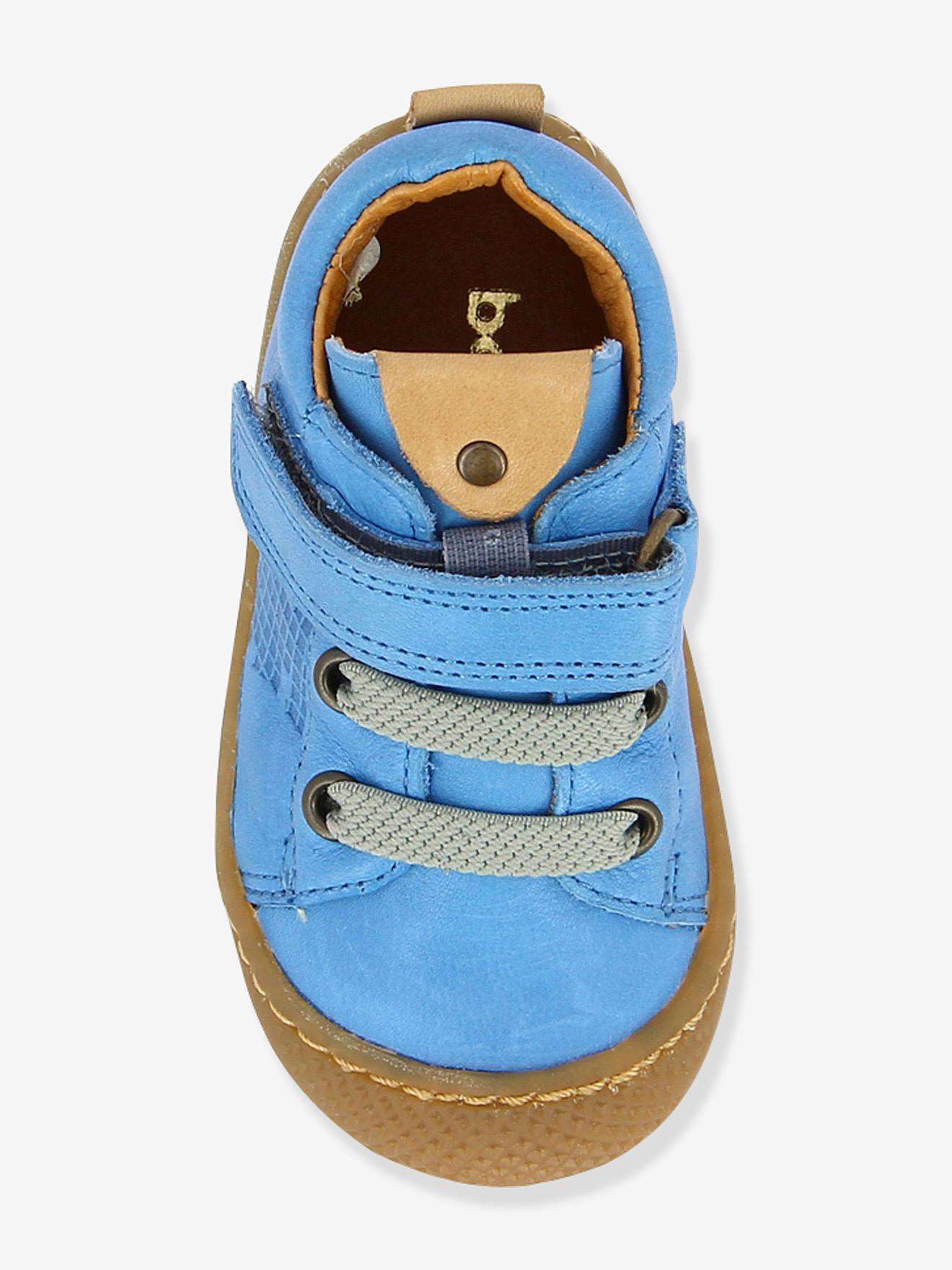 Bottillons cuir bébé garçon Airmes Babybotte® bleu