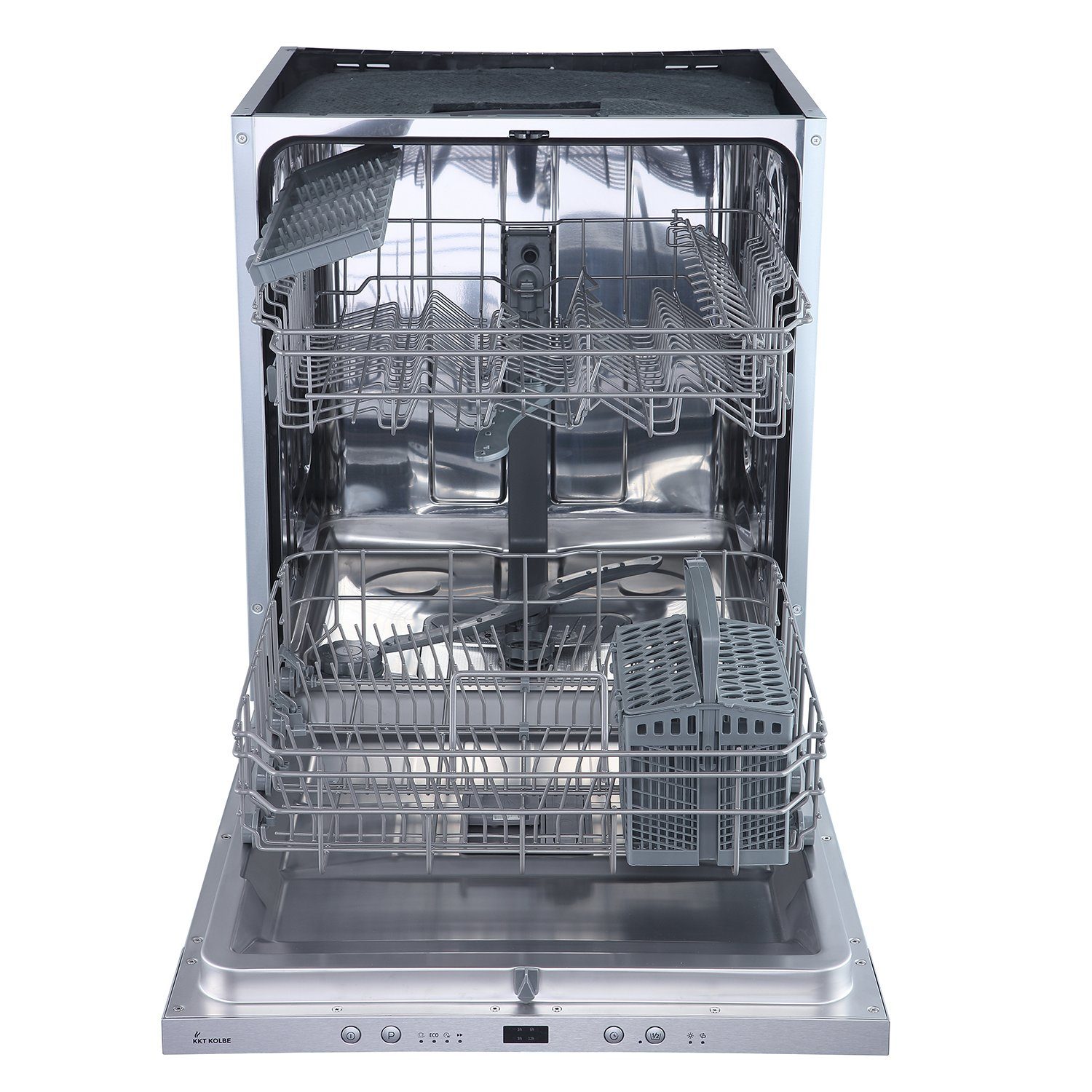 KKT KOLBE vollintegrierbarer Geschirrspüler, DW600VI, 11 l, 12 Maßgedecke, 60cm / Edelstahl / AquaStop / 4 Spülprogramme / 12 Maßgedecke