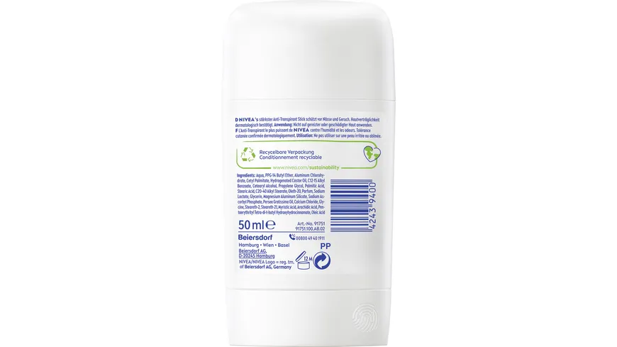 NIVEA Deo Stick Derma Dry Control Anti-Transpirant 50 ml
