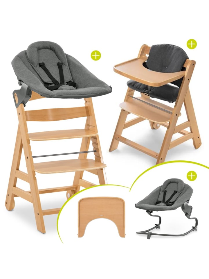 Hauck Alpha Move Natur 5-tlg. Newborn Set - Hochstuhl   2in1 in beige,grau günstig kaufen onesize