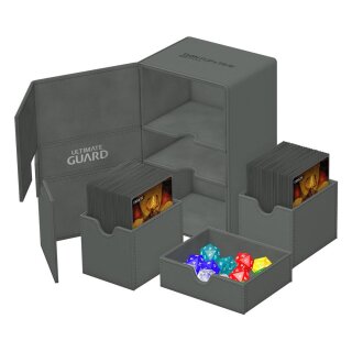 Ultimate Guard Twin Flip`n`Tray 160+ XenoSkin Monocolor - Grau