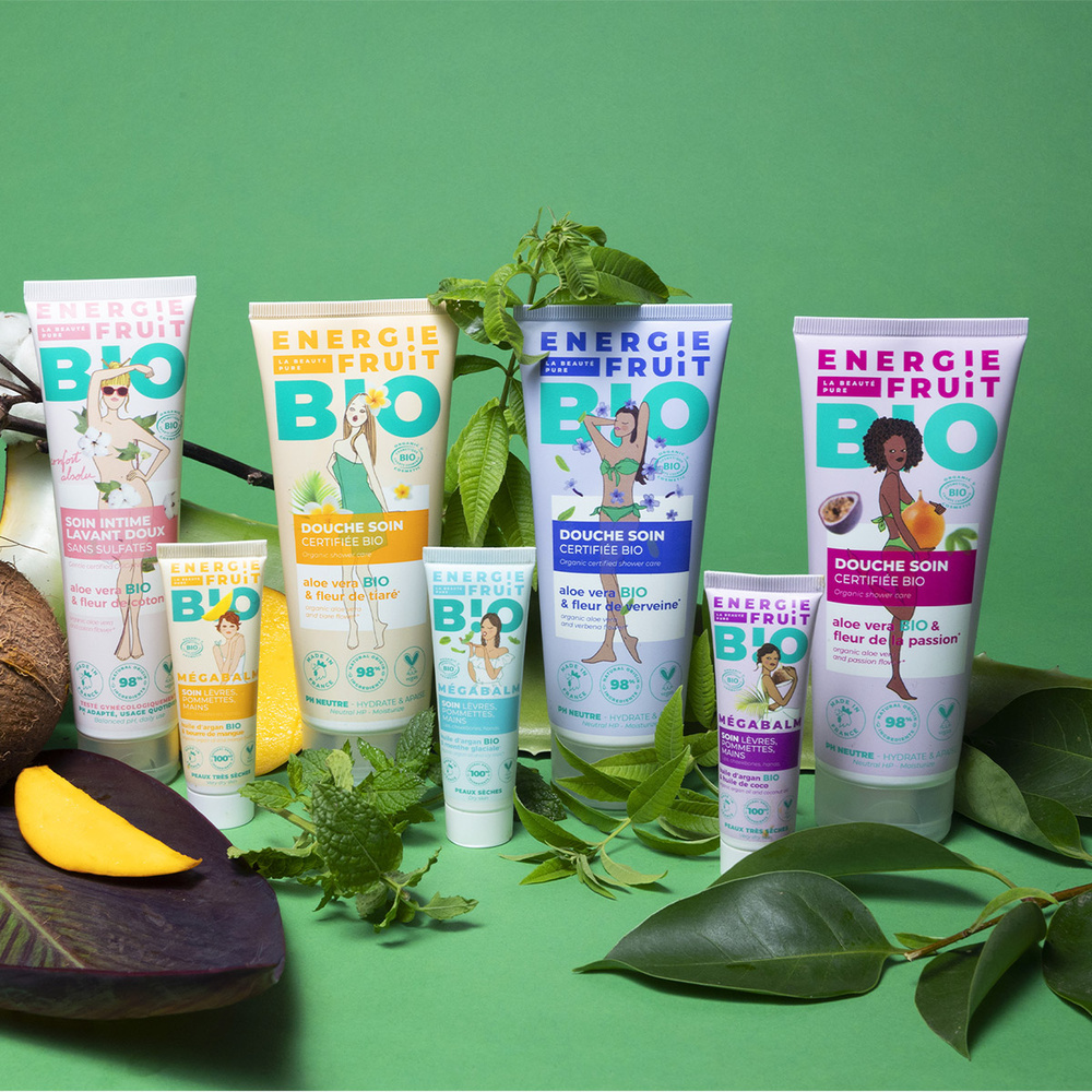 energie fruit MA DOUCHE SOIN BIO | FLEUR DE TIARE & ALOE VERA Gel douche certifié BIO