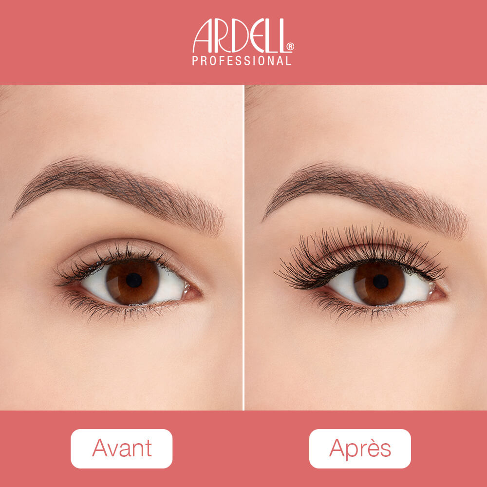Ardell Faux-cils Wispies avec colle Duo transparente de 1gr Faux-Cils franges en cheveux naturels, réutilisables avec colle incluse