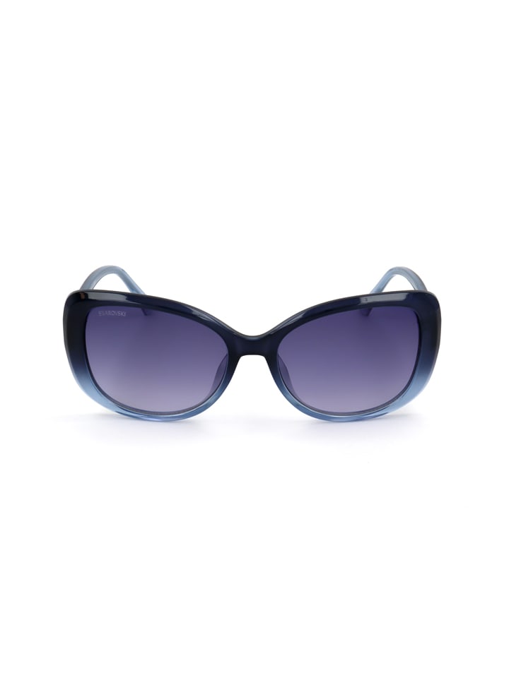 Swarovski Damen-Sonnenbrille in Dunkelblau günstig kaufen 55