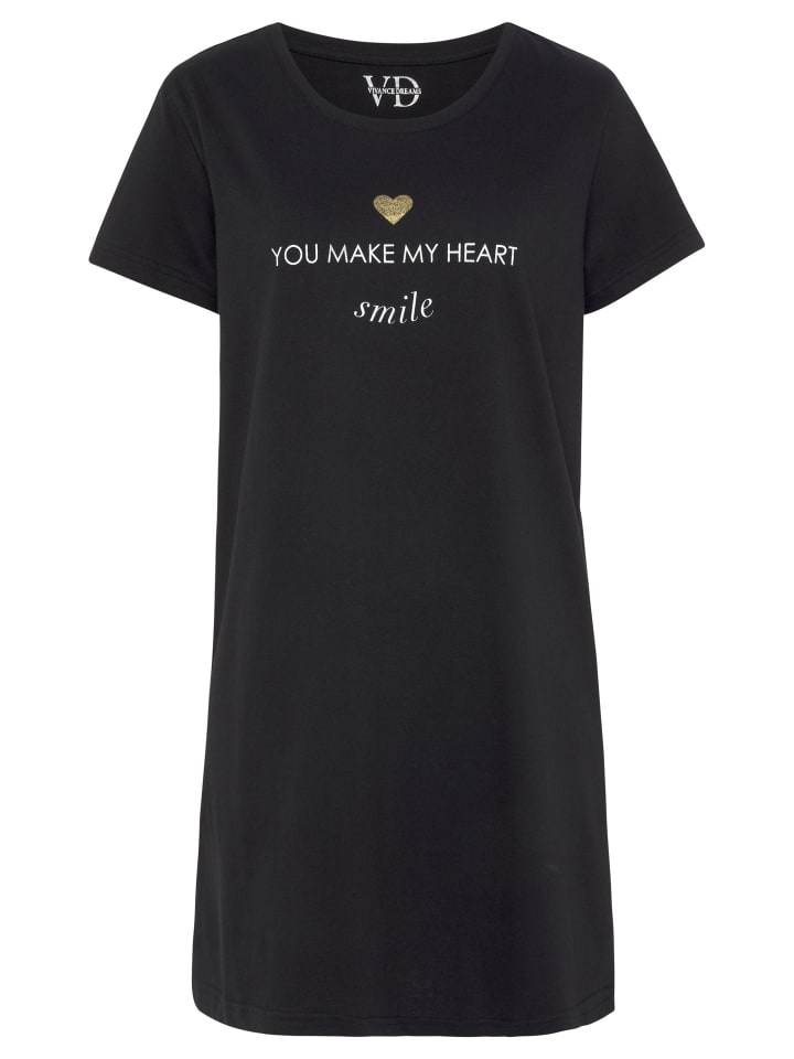 VIVANCE DREAMS Sleepshirt in schwarz günstig kaufen