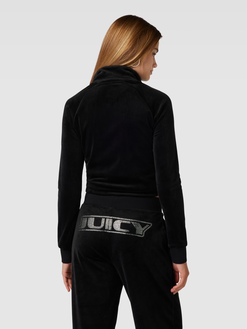 Sweatjacke mit Stehkragen Modell 'LELU' in schwarz