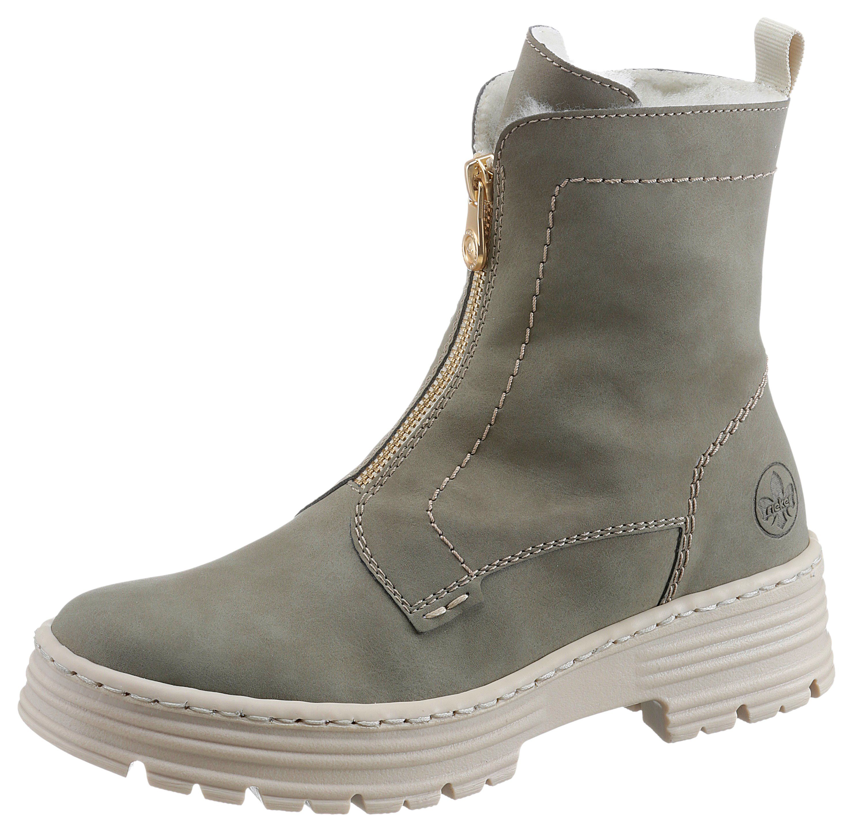 Rieker Winterstiefelette mit kontrastfarbener Ziersteppung