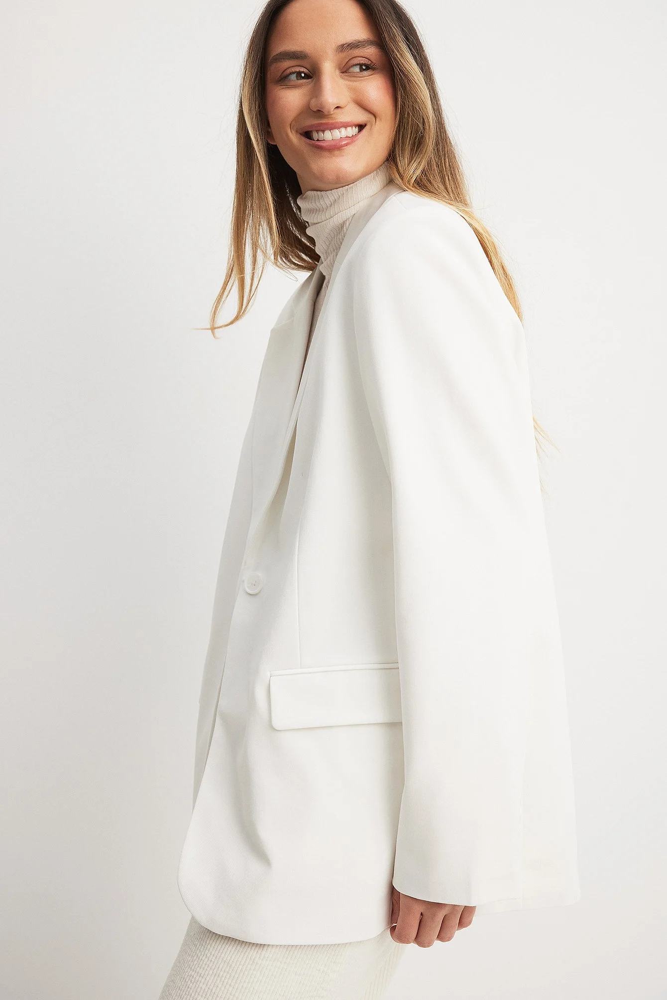 Oversize-Blazer mit einem Knopf