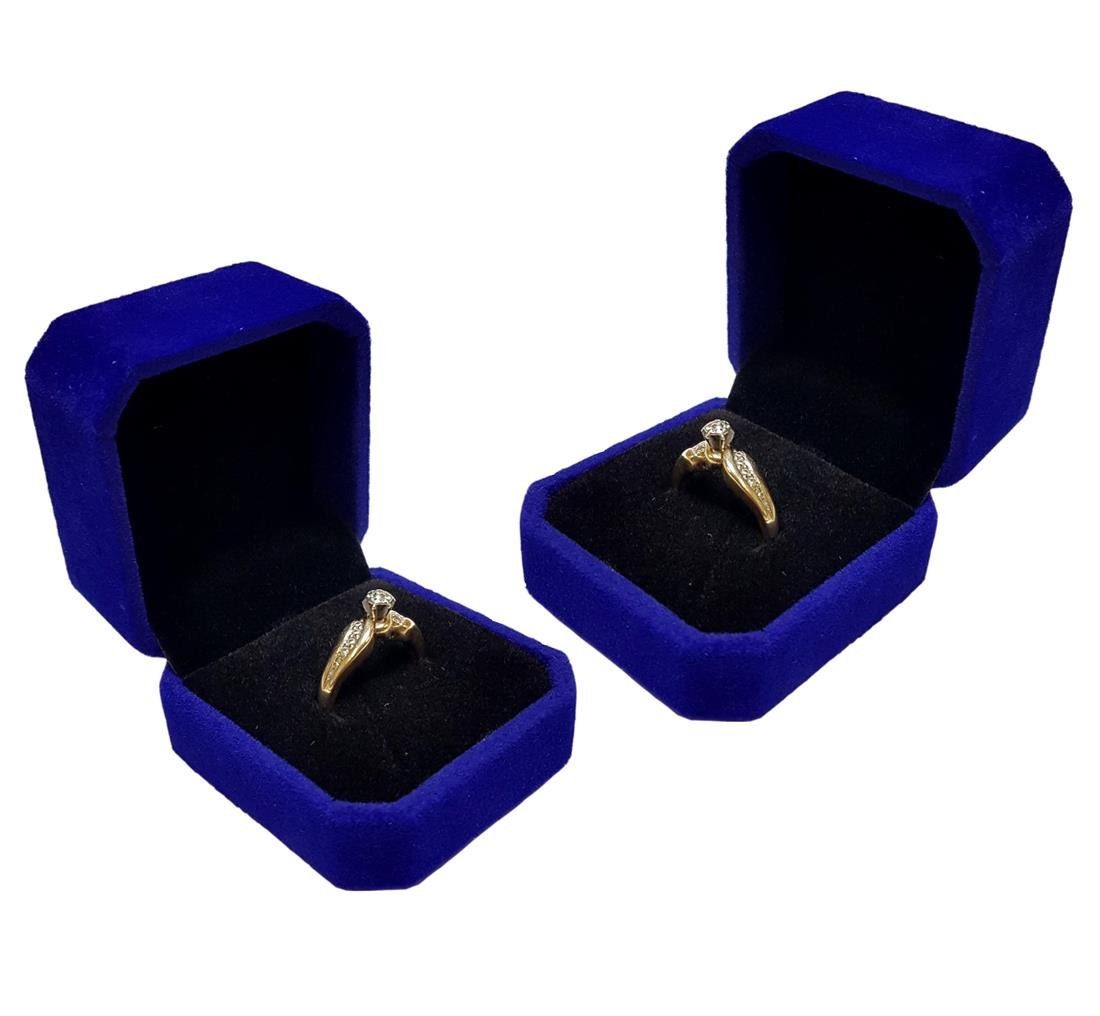 BAYLI Schmucketui 2er Pack Ringetui für Verlobungsringe Ringbox für Ringe Ringschachtel