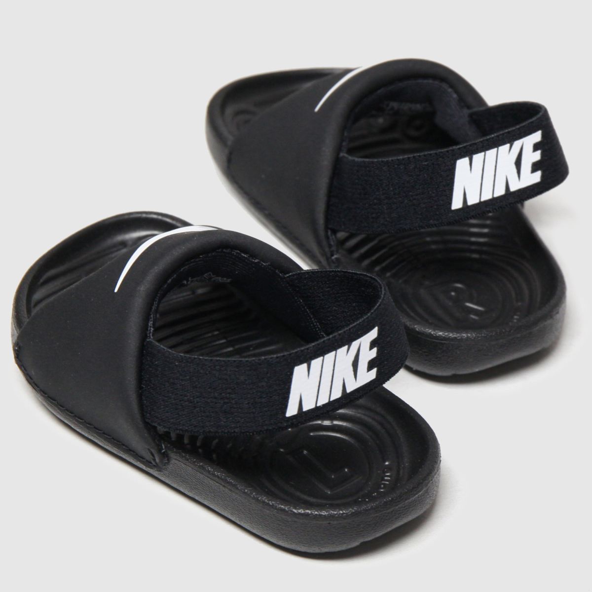 Nike svarta och vita Kawa sandaler för småbarn