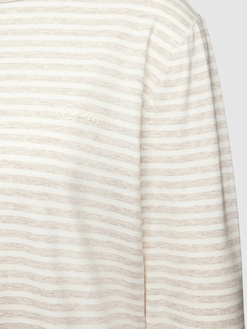 Nachthemd mit Label-Print in beige