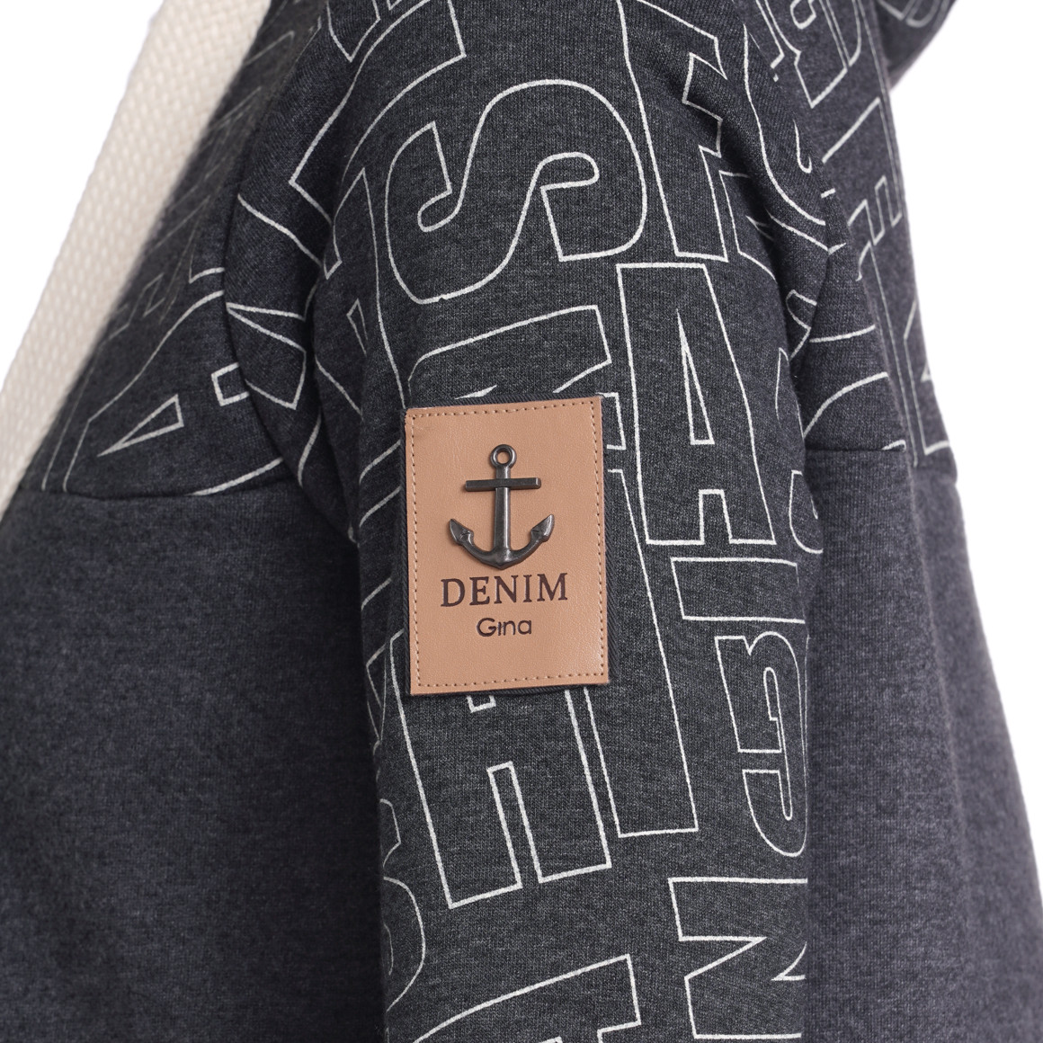 Damen Sweatkleid mit Schalkragen