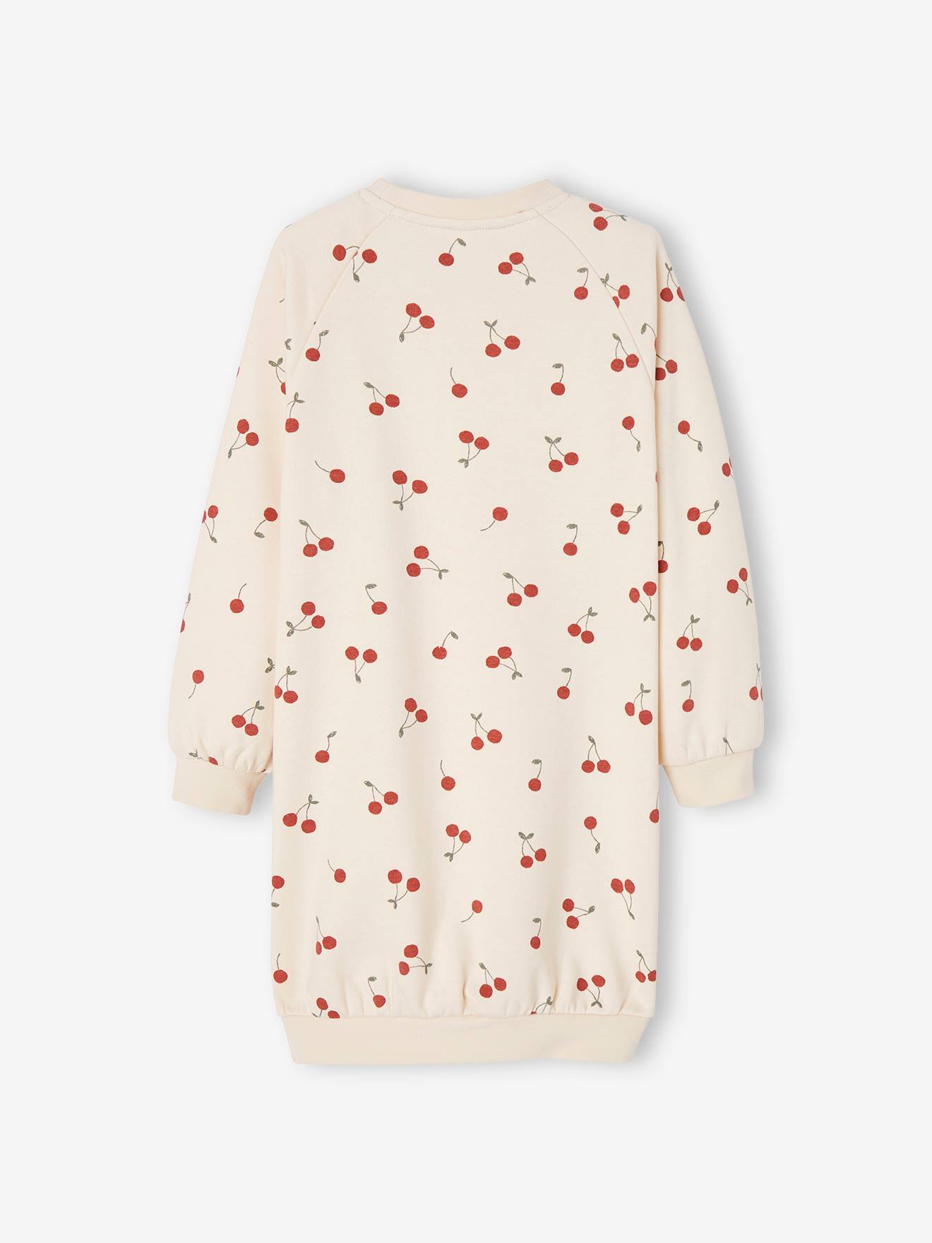 Robe sweat fantaisie fille écru