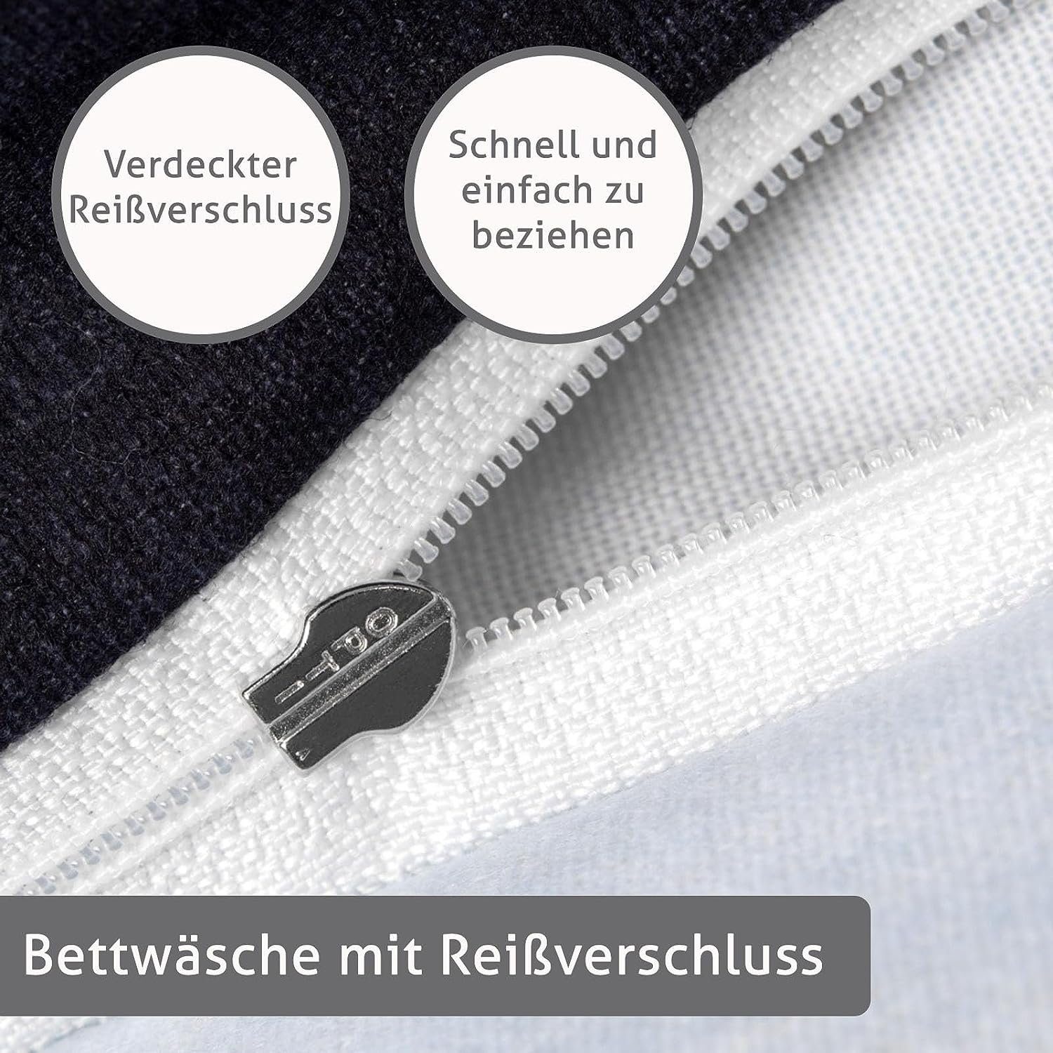Bettwäsche Weihnachtsbettwäsche 135x200 / 155x220 2tlg - Biber Bettwäsche, LINKHOFF, Weihnachten, Elch Motive, Bettwäsche aus 100% Baumwolle
