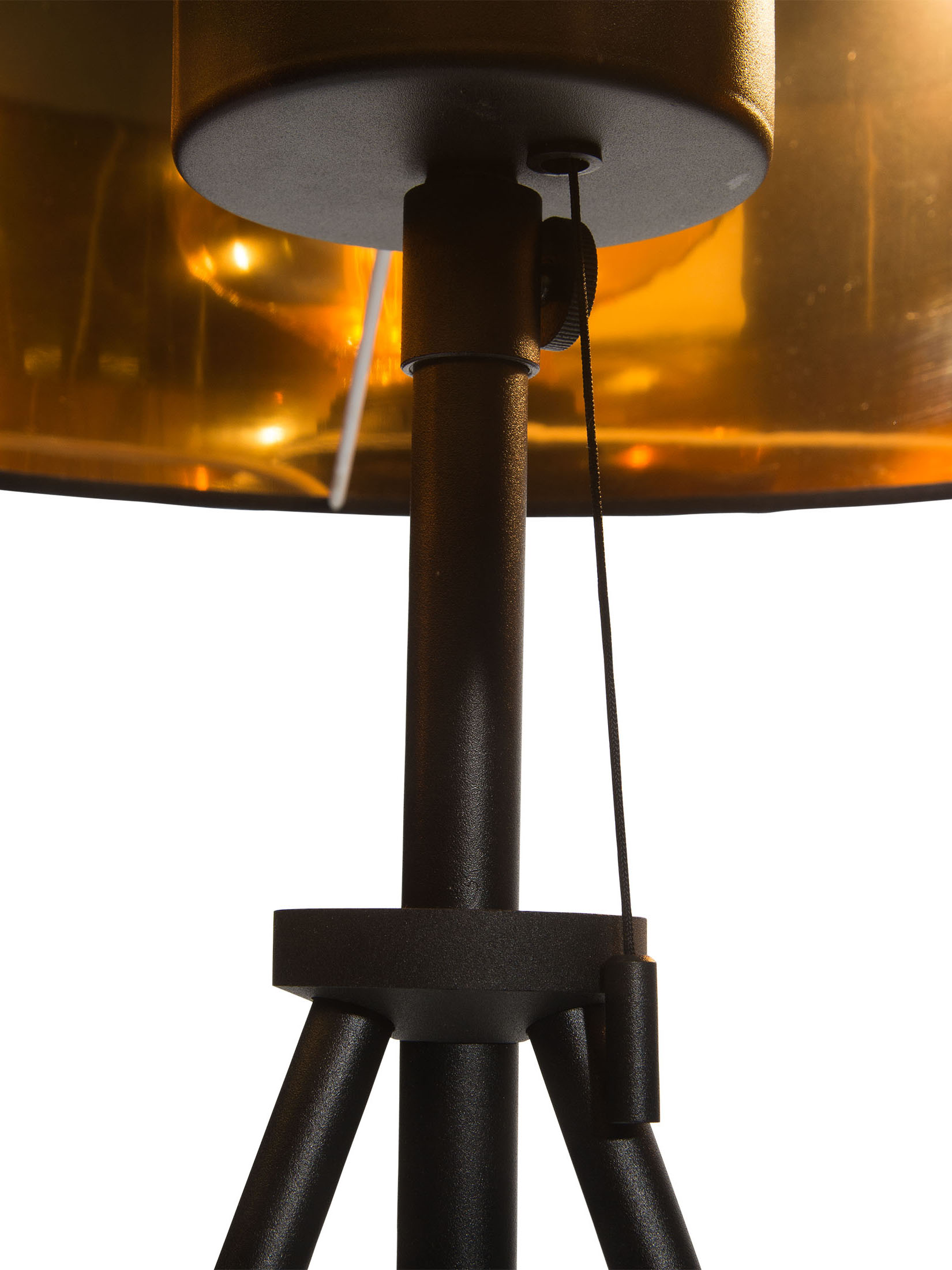 Cozy Shine Standleuchte, Schwarz/Gold