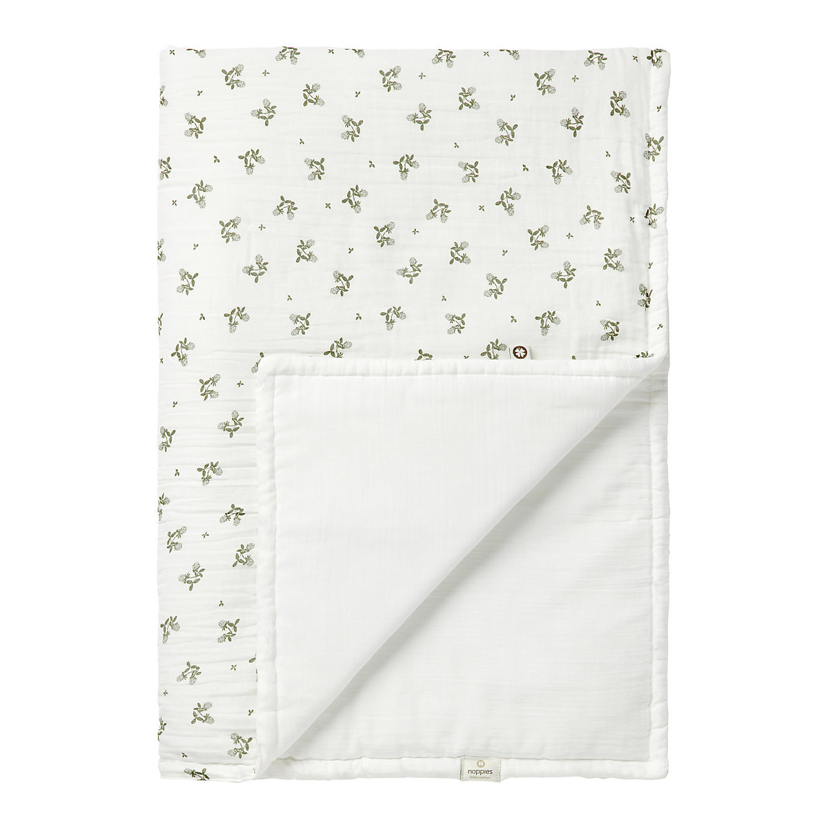 Decke Für Das Bettchen Blooming Clover 100X140 Cm Moltontücher