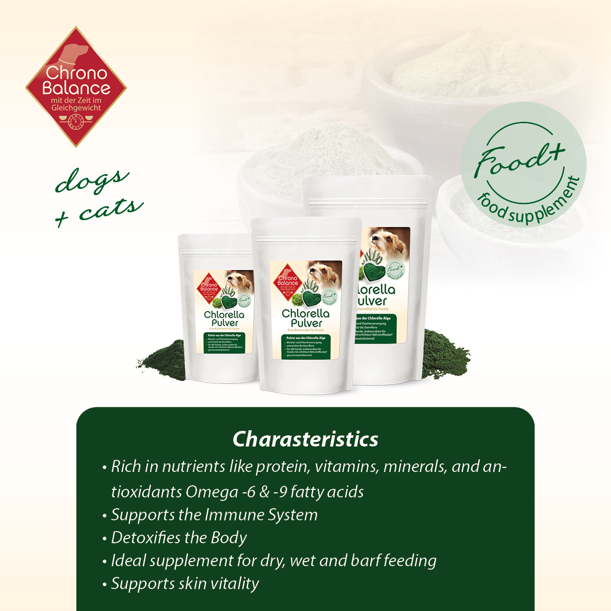 ChronoBalance Ergänzungsfutter & Aufzucht ChronoBalance Chlorella Pulver 100 g