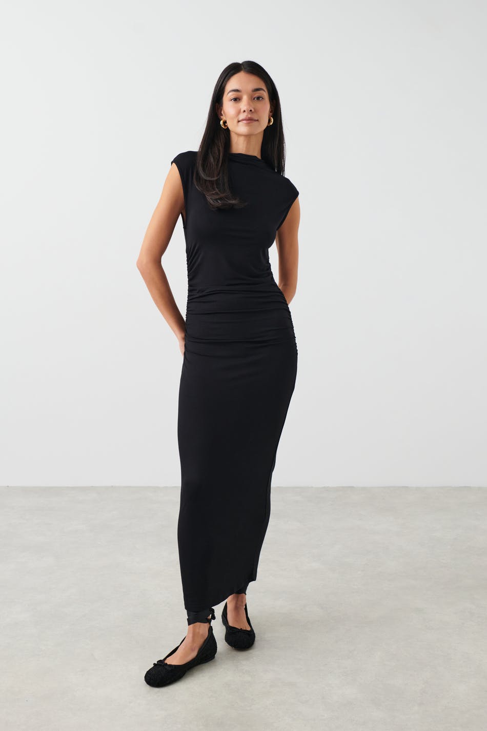 Midi ruched dress