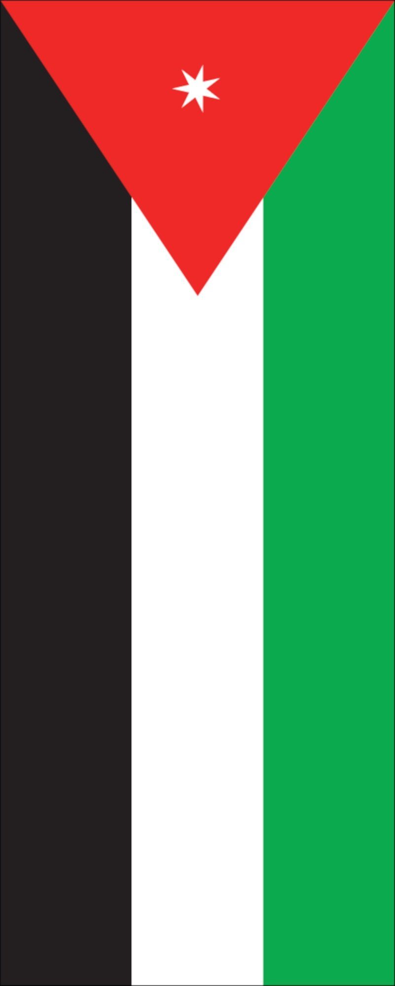 flaggenmeer Flagge Flagge Jordanien 110 g/m² Hochformat