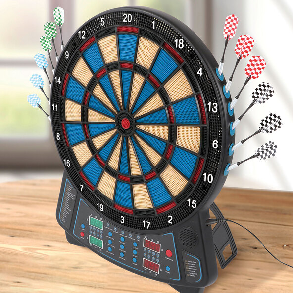 LED-Dartboard, blau