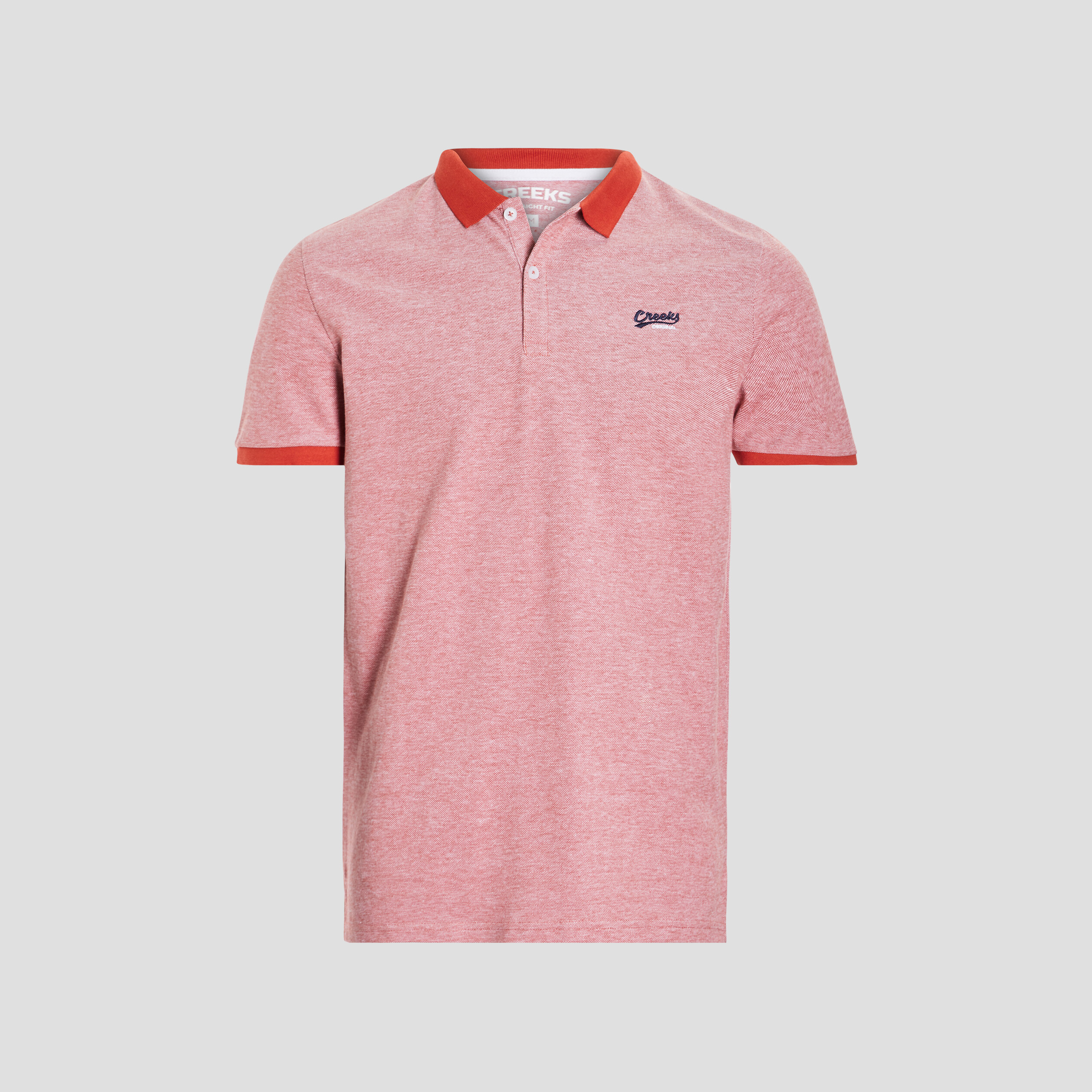 Polo manches courtes Creeks rouge homme | La Halle