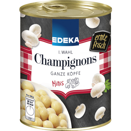 EDEKA Champignons Mini 1. Wahl ganze Köpfe 800G