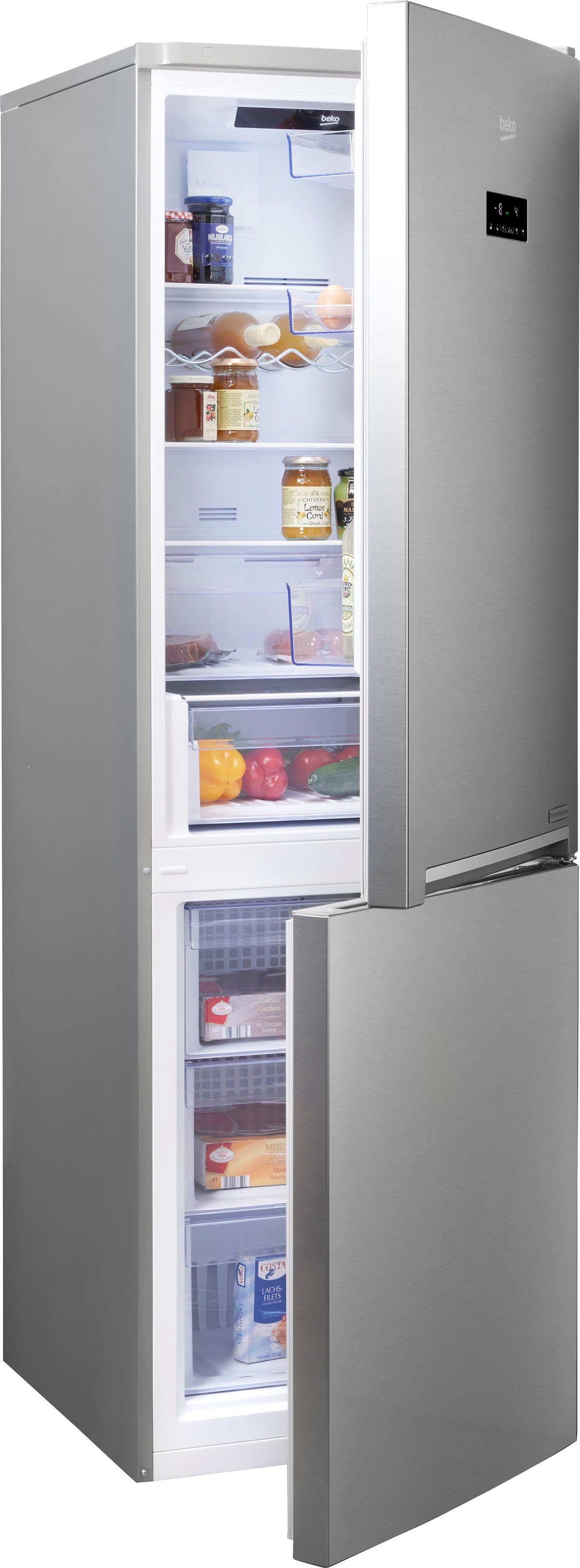 BEKO Kühl-/Gefrierkombination RCNA366E60XBN, 185,2 cm hoch, 59,5 cm breit