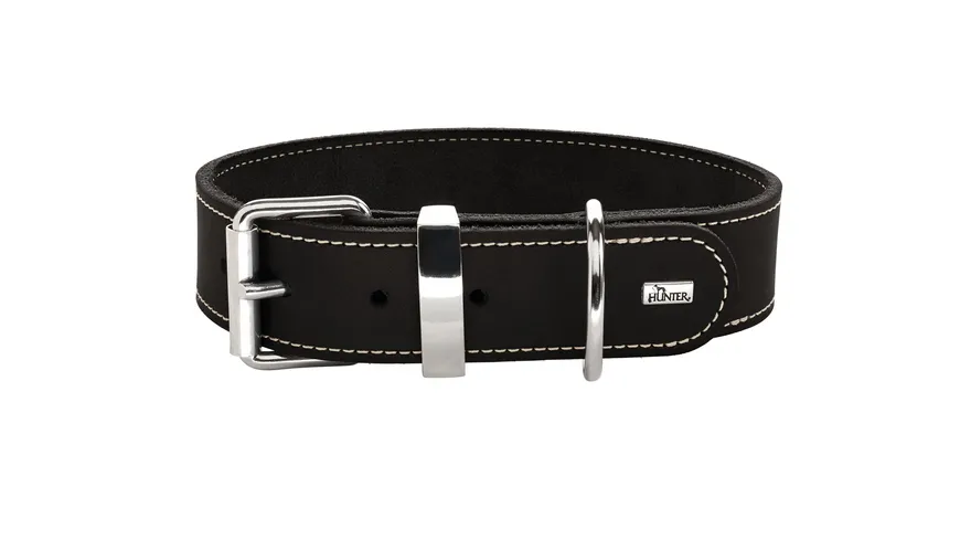 Hunter Hunde Halsband Aalborg Special schwarz Softvollrindleder  Größe: 40