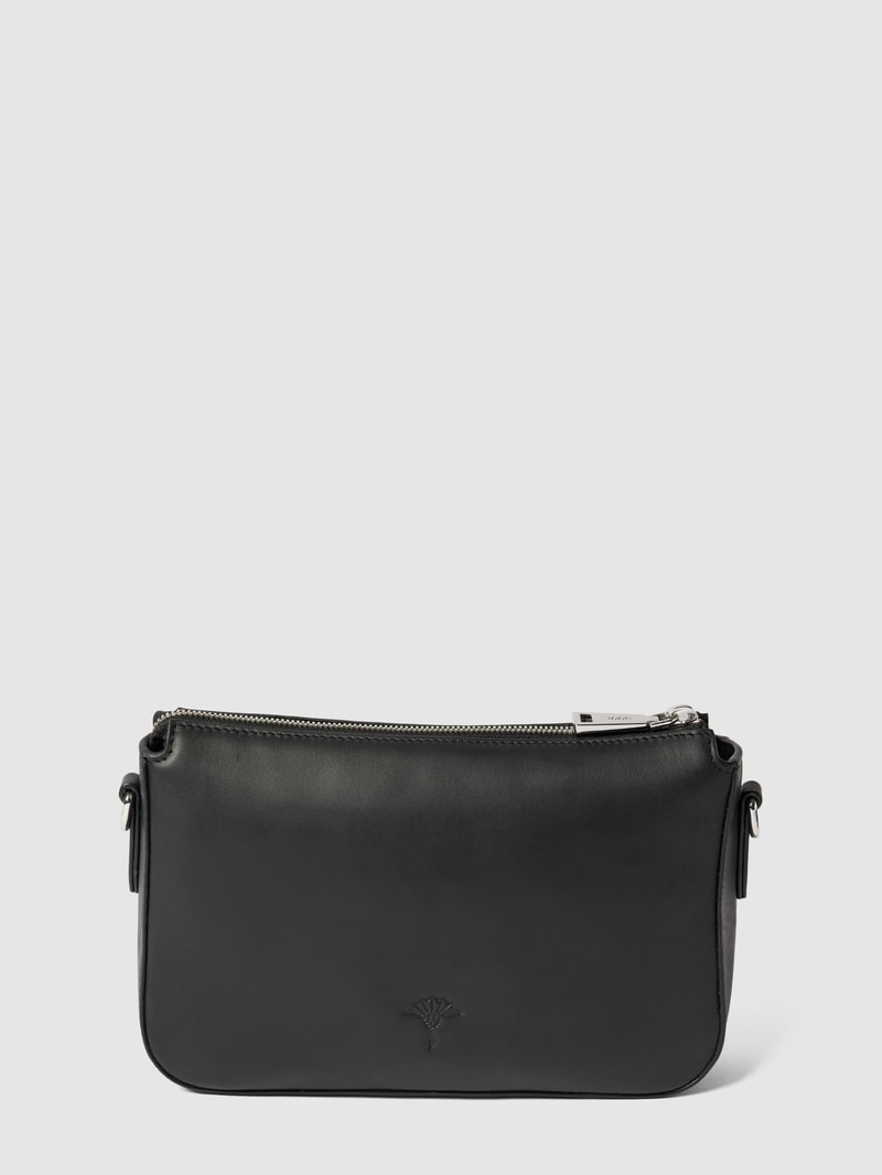 Handtasche mit Label-Details Modell 'Jasmina' in schwarz