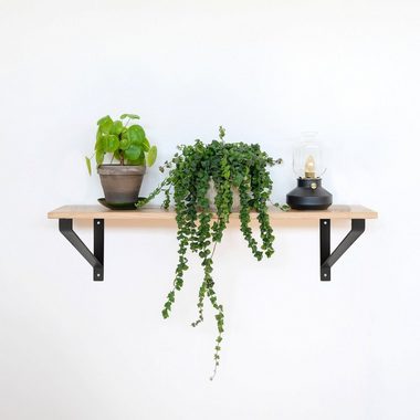 Natural Goods Berlin Wandregalhalter MITTE, 2-tlg., Regalhalterung, Winkelkonsole, Wandregal, Winkelträger, 200mm, Weiß