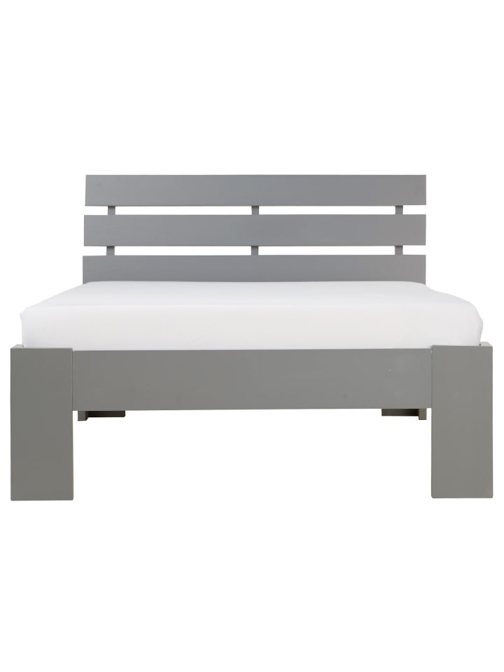 Homestyle4u Holzbett 90x200 mit Lattenrost in Grau günstig kaufen