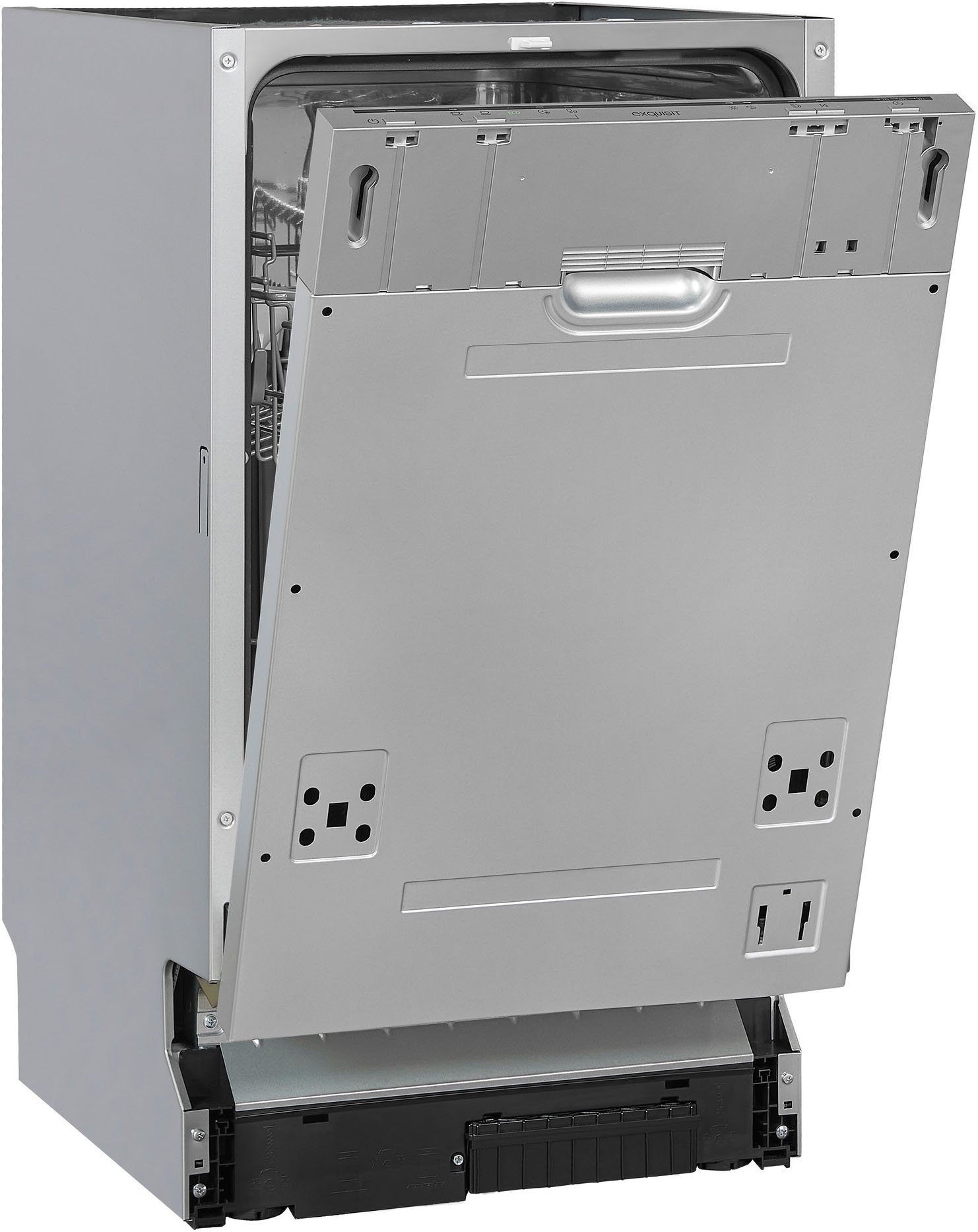 exquisit vollintegrierbarer Geschirrspüler, EGSP1009-E-030E silber, 9 l, 9 Maßgedecke, 45 cm breit
