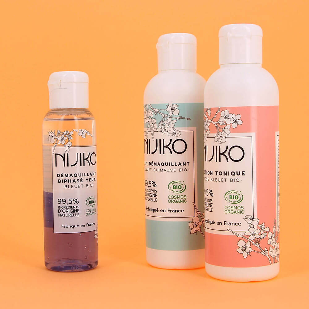 nijiko Lait Démaquillant Bio Bleuet & Guimauve Démaquillant et nettoyant