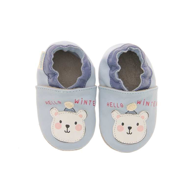 Chaussons cuir Hello Winter