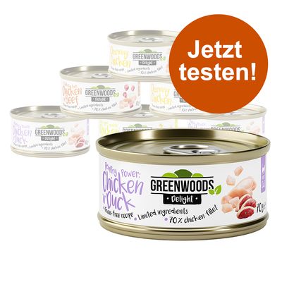 Gemischtes Probierpaket Huhn Greenwoods Delight 6 x 70 g