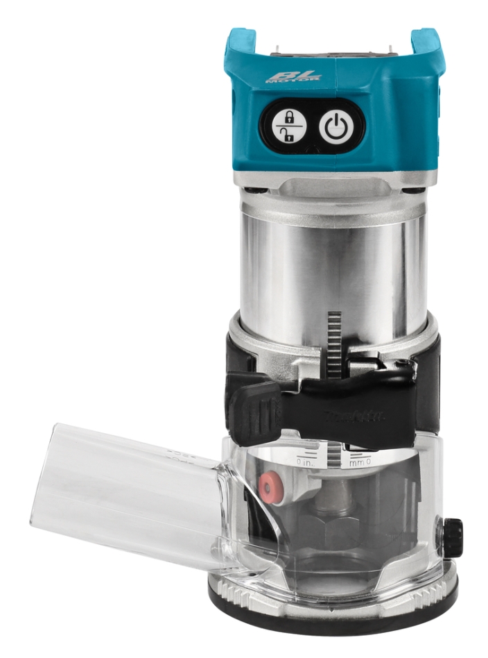 Tupia Makita DRT50Z de 18 volts com bateria de íon de lítio (sem baterias e carregador).