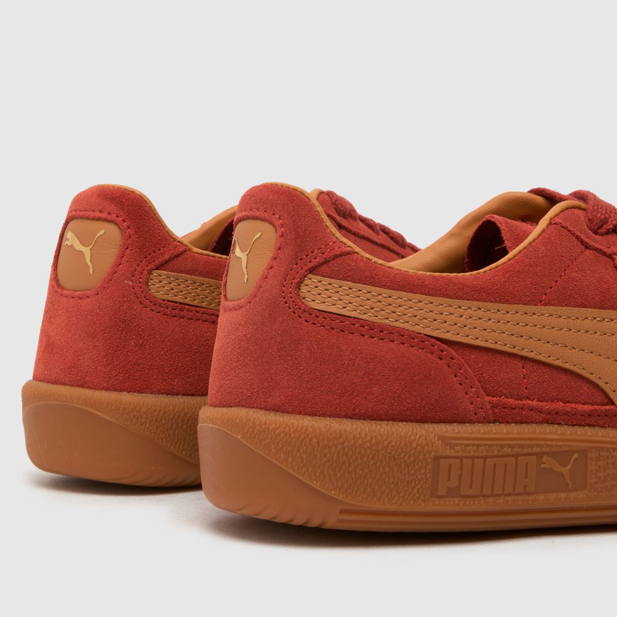 PUMA Palermo-sneakers i beige och brunt