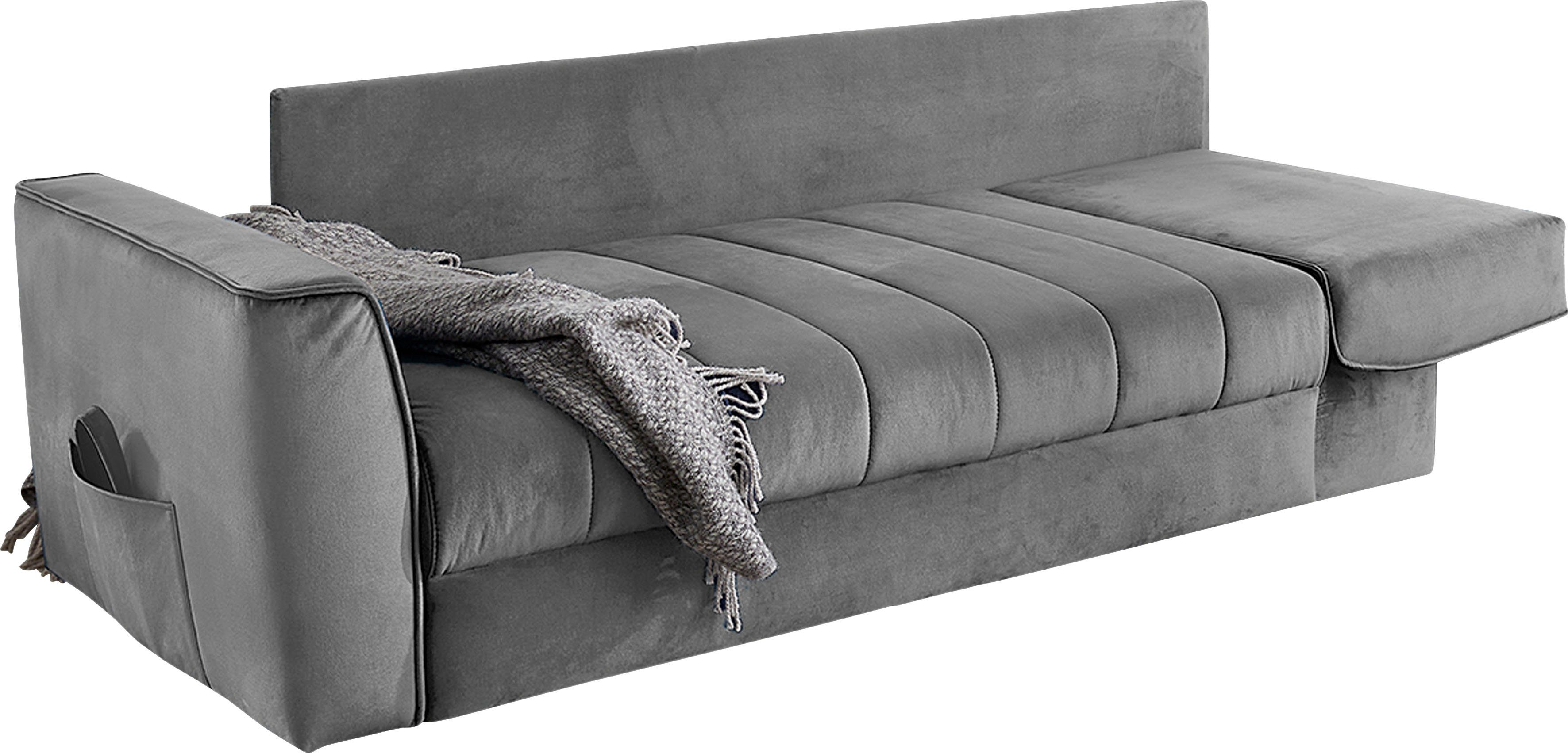 Jockenhöfer Gruppe Schlafsofa Rick, Platzsparendes Sofa mit Gästebettfunktion, Federkernpolsterung