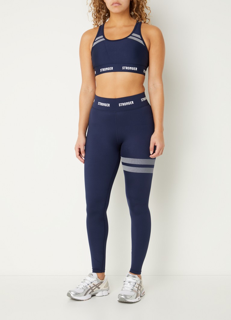 Colanți sport STRONGER Hero cu talie înaltă și bandă cu logo