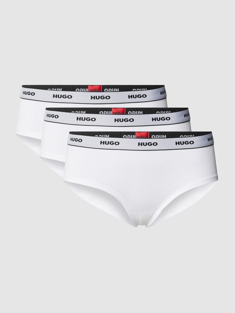 Slip mit Label-Detail Modell 'LASER' in weiß