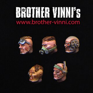 Male Combat Heads 2 (28 mm)