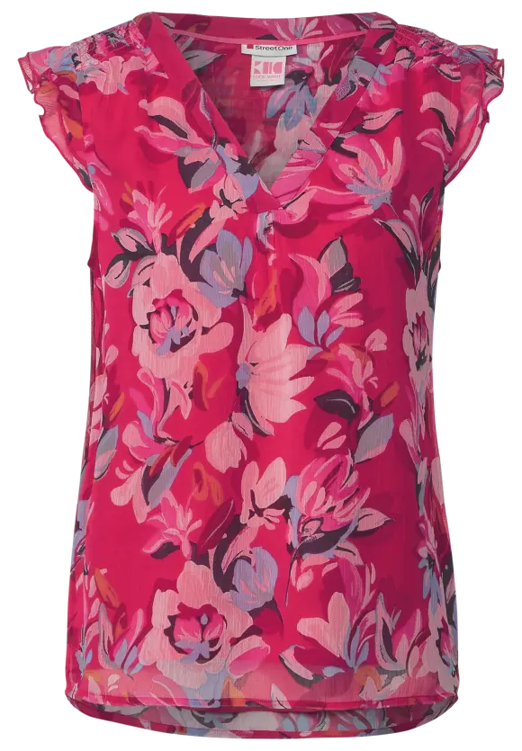 Street One Chiffon Bluse mit Rüschen