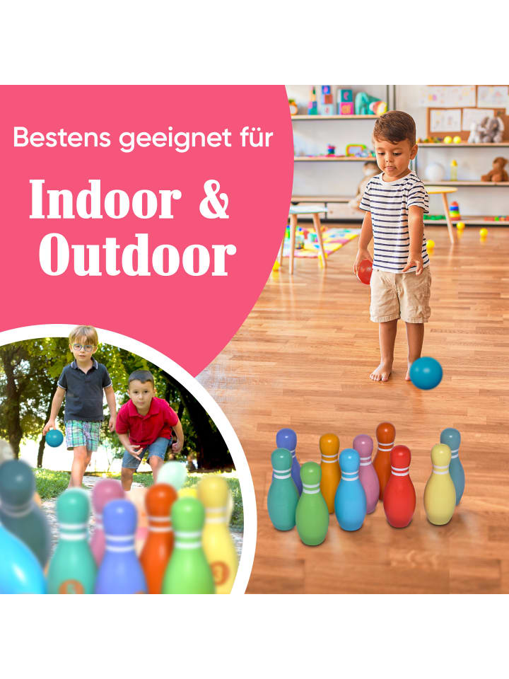 Pink Papaya Kegelspiel für Kinder 
